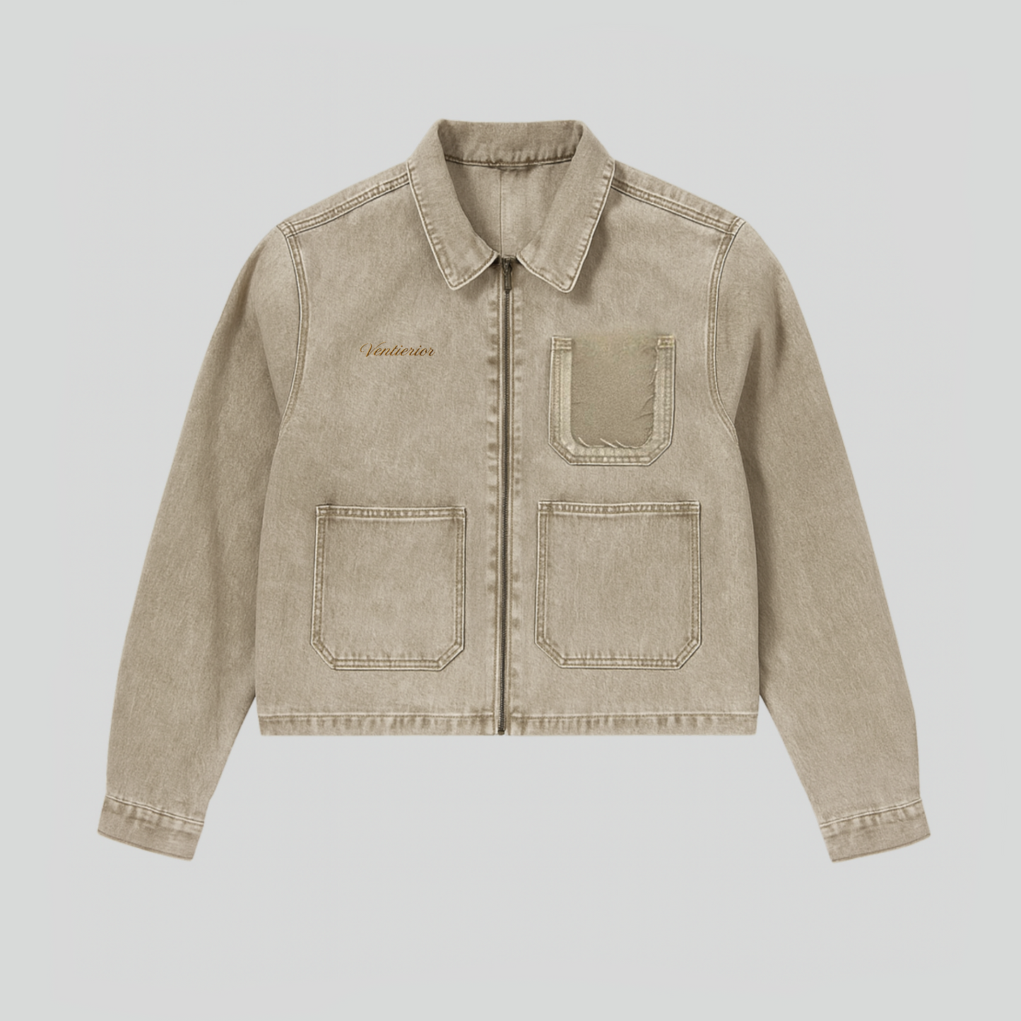 Beige Denim Jacket