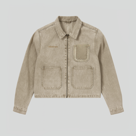 Beige Denim Jacket